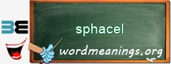 WordMeaning blackboard for sphacel